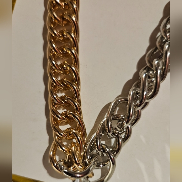 Ellen Tracy Dual Tone Chain-Link Necklace - Picture 5 of 5